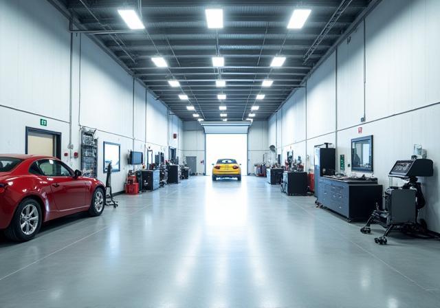 Interior view of the clean and well-organized QuickWash Auto Services facility