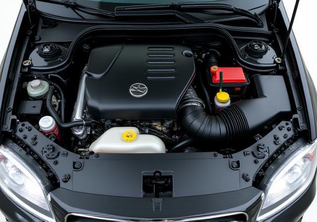Example of a professionally cleaned and dressed engine bay
