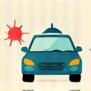 Icon showing a car being washed or detailed